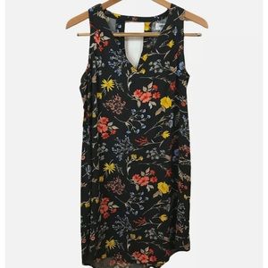 Old Navy Sleeveless Black Flowered Dress
